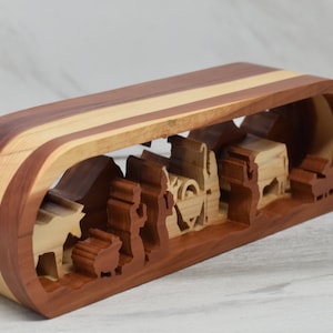 Large Cedar Nativity | Handmade Nativity | Nativity Scene | Wooden Nativity | Manger Scene