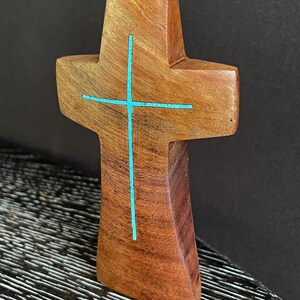 5 High X 3 Wide Table Cross With Turquoise Inlay - Etsy