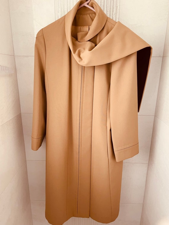 Ladies Vintage Overcoat Tan M/L