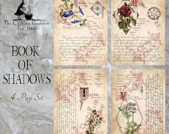 The Cackling Cauldron ~ Book of Shadows 4 page set #9
