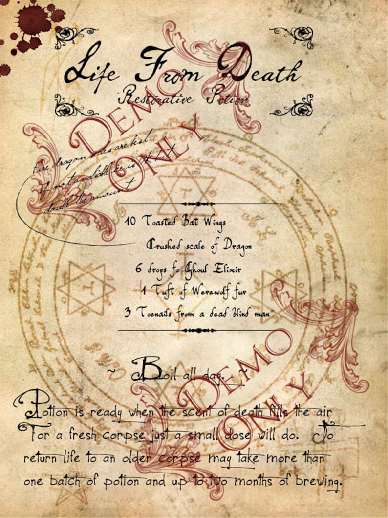 Grimoire De Sorcière Sorts Et Potions Magiques