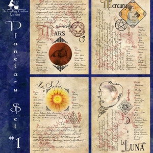 The Cackling Cauldron ~ Book of Shadows, Planetary Set #1