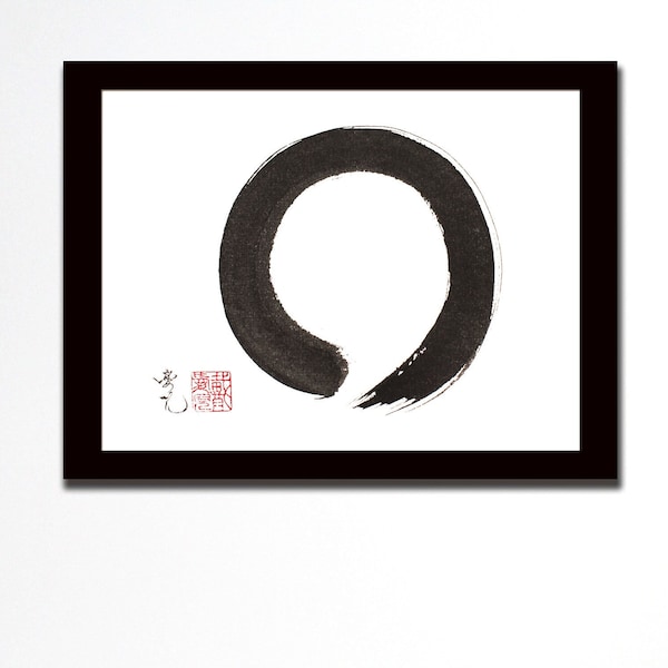 enso - Zen Circle original painting/Ink circle painting/ handpainted Enso/Zen art/ Enso art/circle art/zen painting/ zen art/Harmony