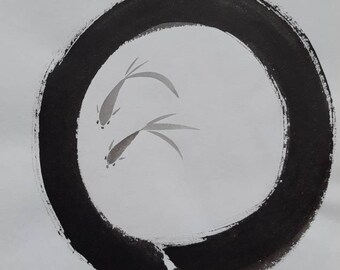 Enso fish painting - original, not a print