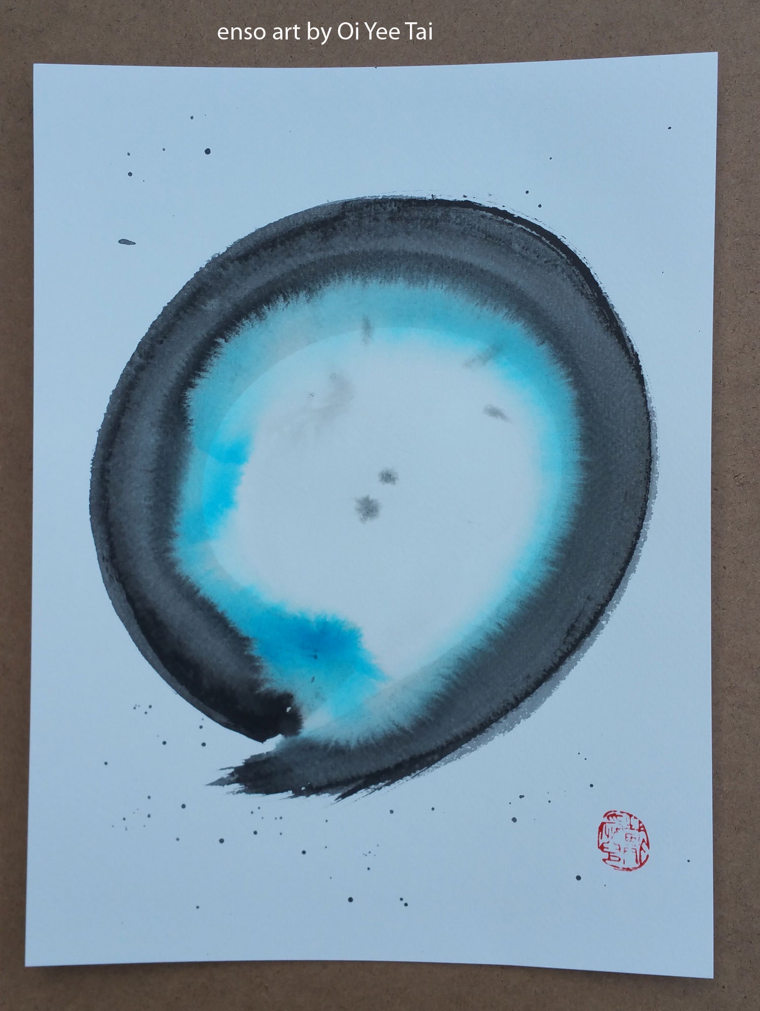 Blue Zen Circle Original painting not a print | Etsy