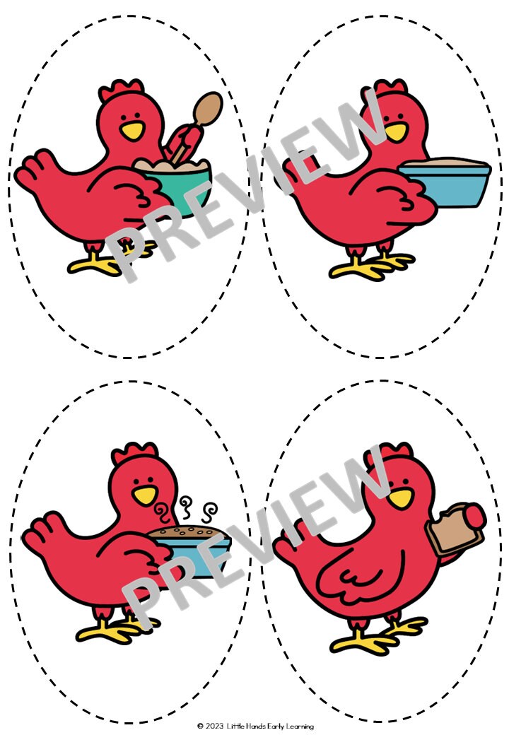 Little Red Hen Puppets - Etsy