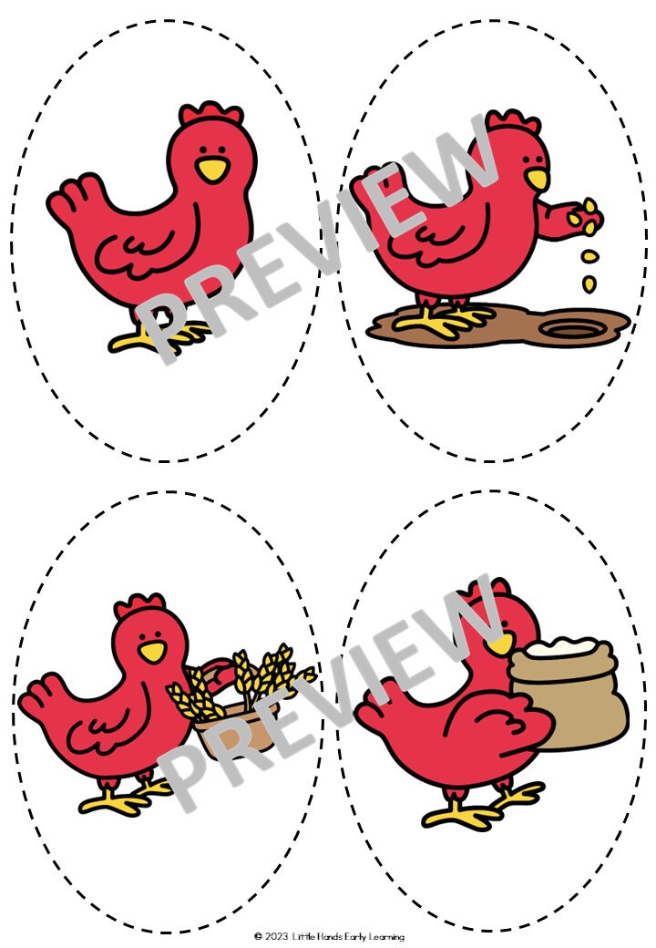 Little Red Hen Puppets - Etsy