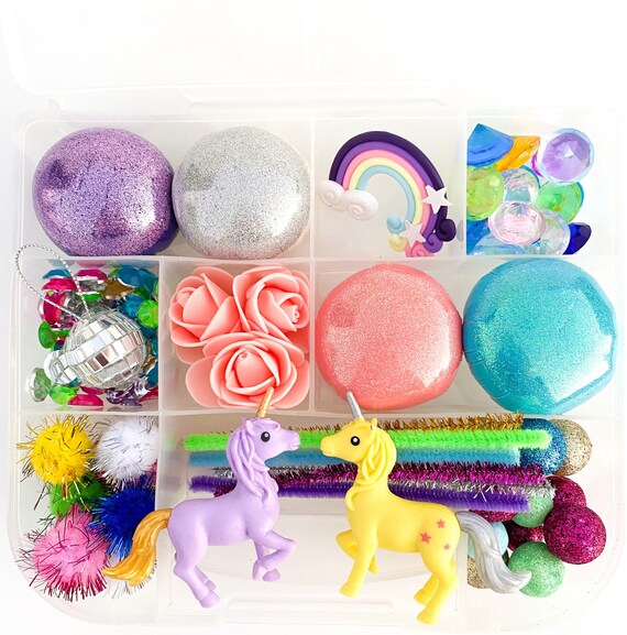 Unicorn Disco Signature Play Dough Sensory Kit Glitter | Etsy