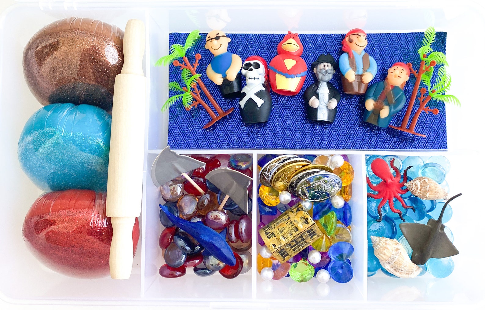 Pirate Deluxe Play Dough Kit Pirates Playdough Sensory Kit Etsy