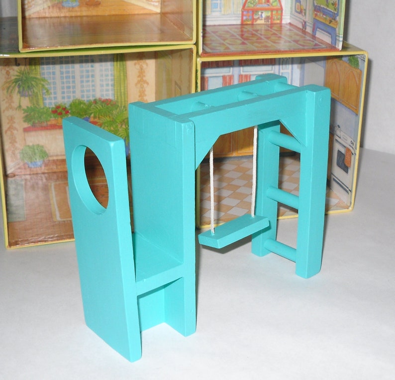Miniature Dollhouse Wooden Jungle Gym Etsy