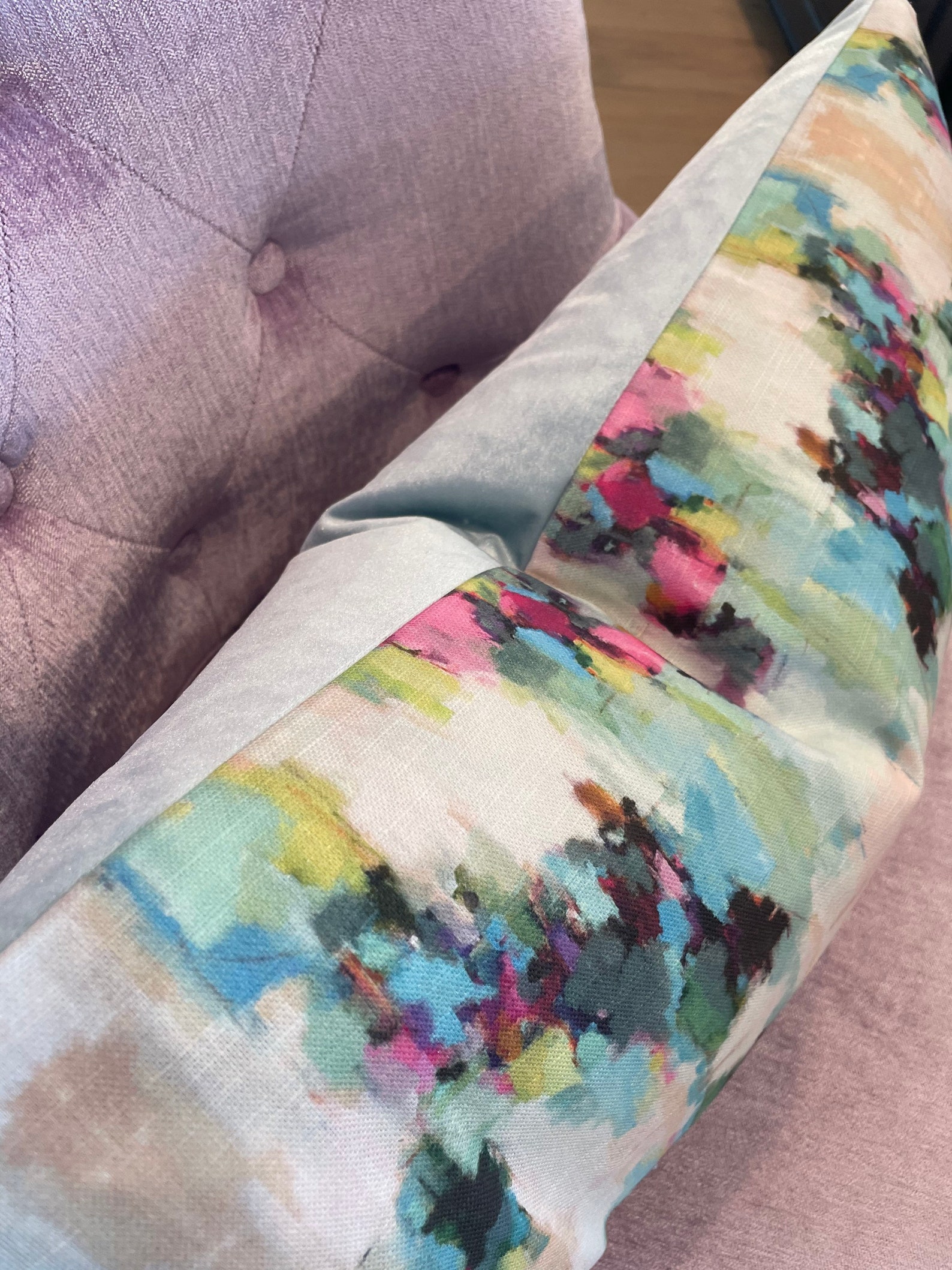 Laura Park Pillow Cover in Alphabet Soup Fabric // Lumbar Size Etsy