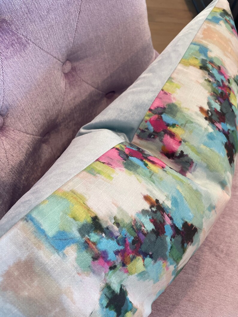 Laura Park Pillow Cover in Alphabet Soup Fabric // Lumbar Size Etsy