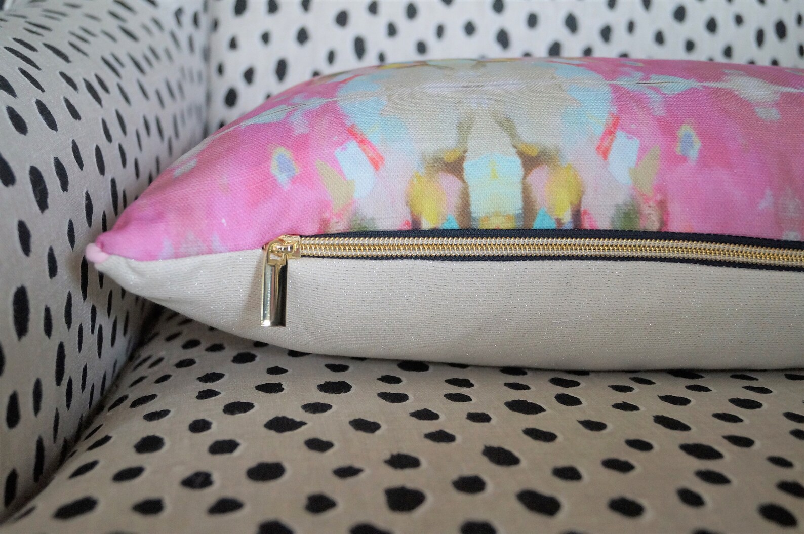 Laura Park Pillow Cover for Sofa in Little Chapel Pink Fabric Etsy