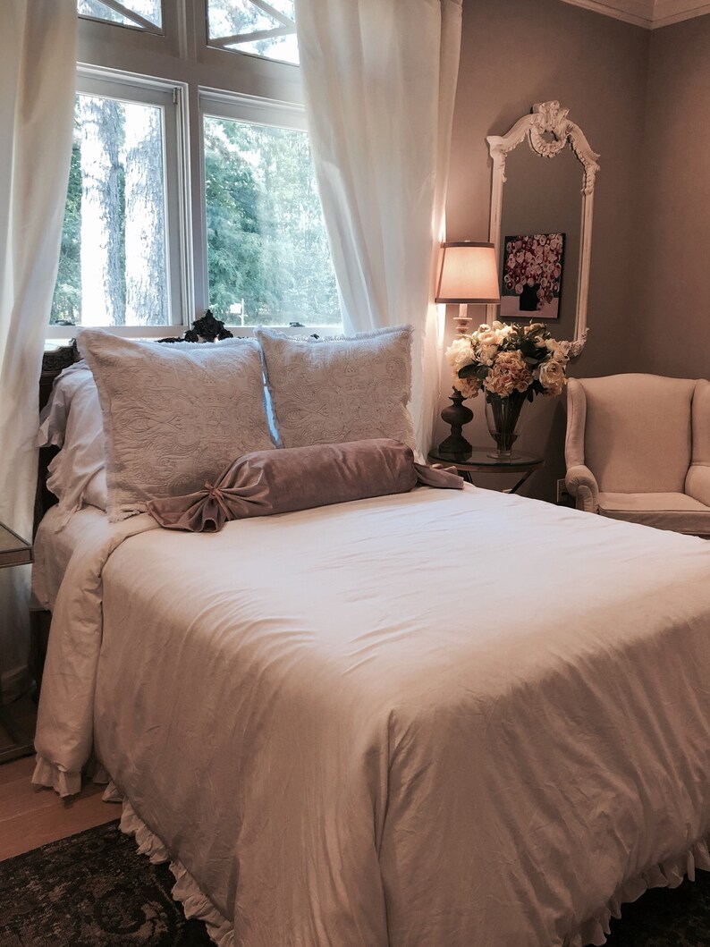 Velvet Bolster Pillow Sham in Moody Blush Pink READY TO SHIP Etsy