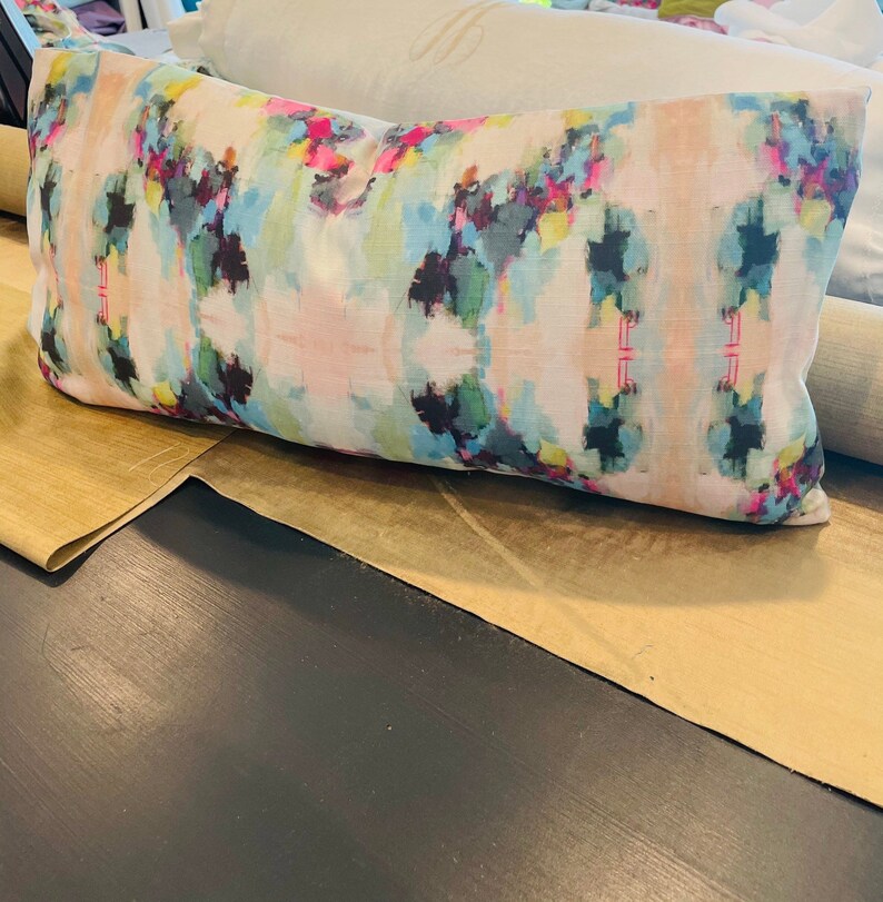 Laura Park Pillow Cover in Alphabet Soup Fabric // Lumbar Size Etsy