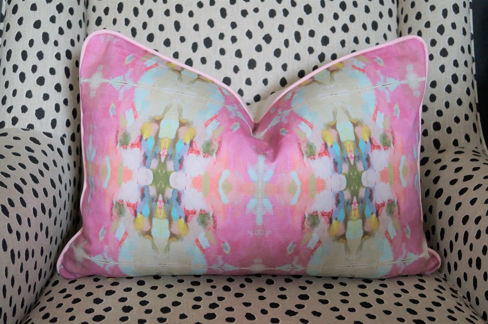Laura Park Pillow Cover for Sofa in Little Chapel Pink Fabric Etsy
