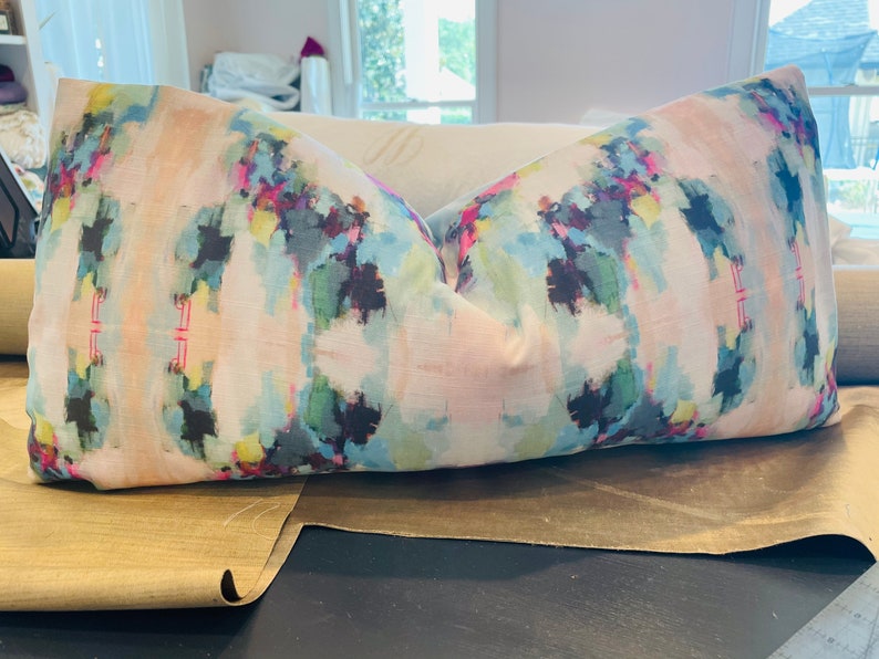 Laura Park Pillow Cover in Alphabet Soup Fabric // Lumbar Size Etsy