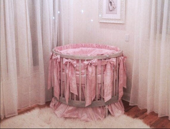 round crib bedding