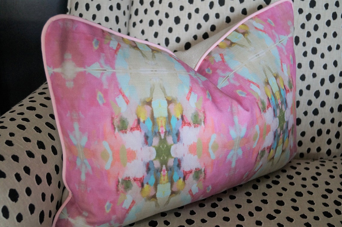 Laura Park Pillow Covers in Little Chapel Pink Fabric set of Etsy