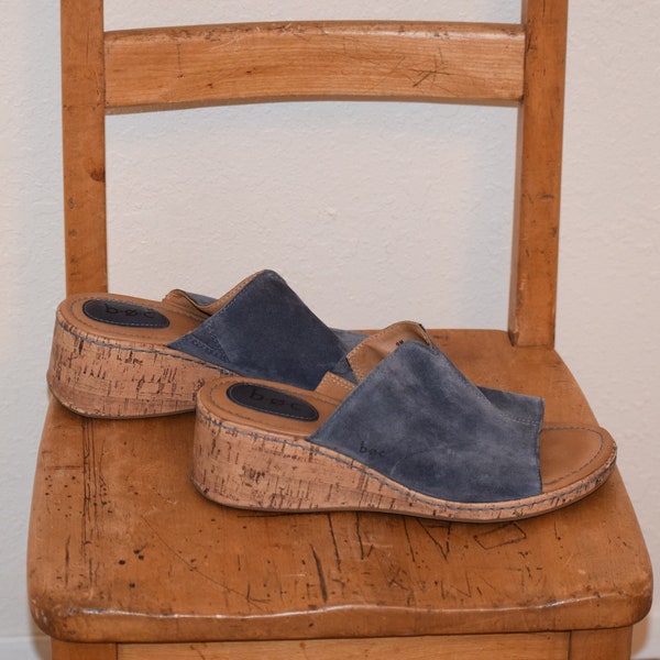suede slip on clogs