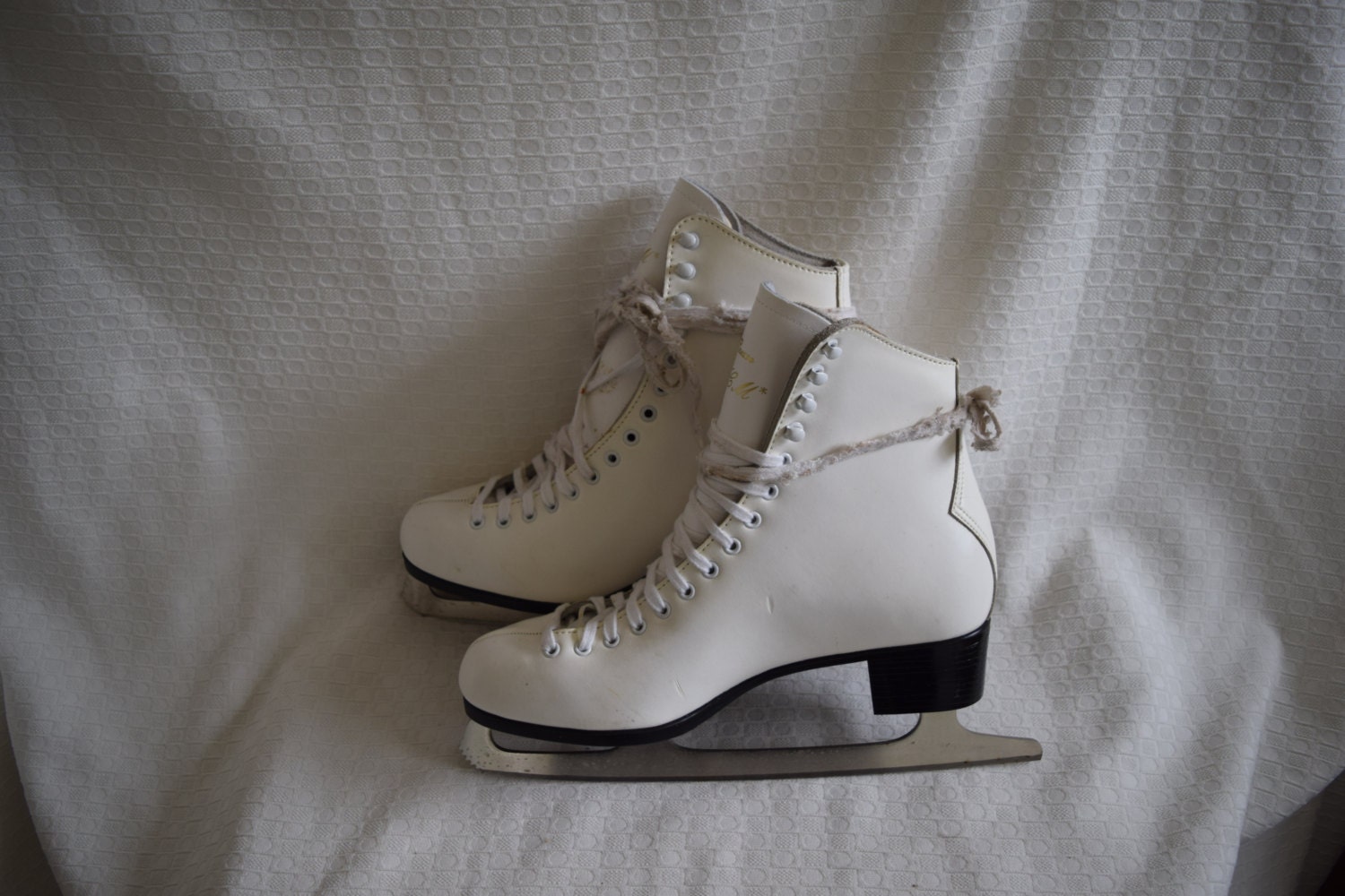 Professional White Leather Ice Skates / Figure Skates Etsy