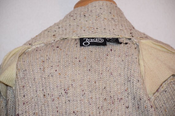 Vintage Chunky 'Zado' Knit Beige / Khaki Tweed Ca… - image 5