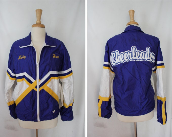 Vintage Blue and Yellow Cheer Jacket Women's M - Etsy