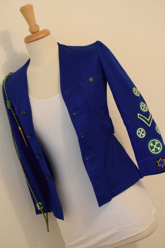 Royal Blue 'Culver' Military Dress Jacket with Ke… - image 2