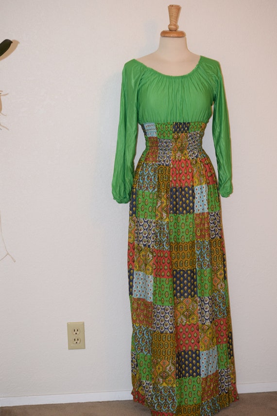 Bright Fun Jersey Hippie / Hippie / Boho Green Emp