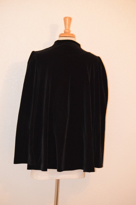 Classic Black Velvet Peggy Lou Mid Hip Swing Coat… - image 3