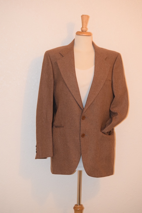 Ratner Rust and Tan Wool Tweed Mini Check Union Ma