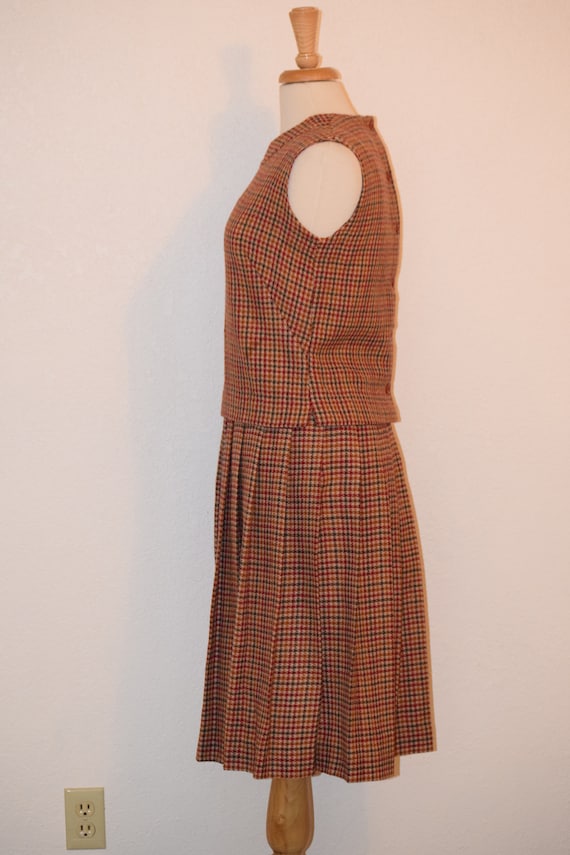 Gold, Cream and Tan Plaid 1950's  'Adelaar's' / A… - image 3