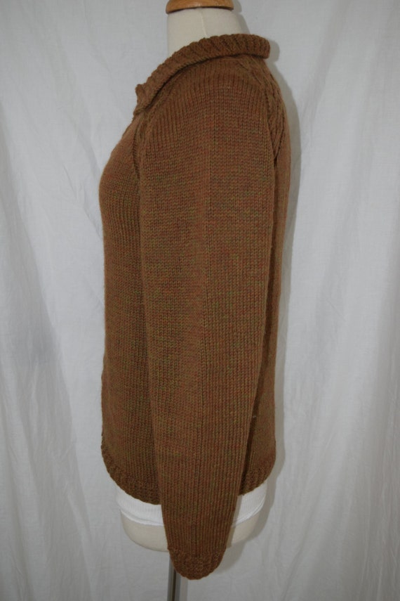 Vintage Dark Mustard Tweed Wool Hand Made / Hand … - image 3