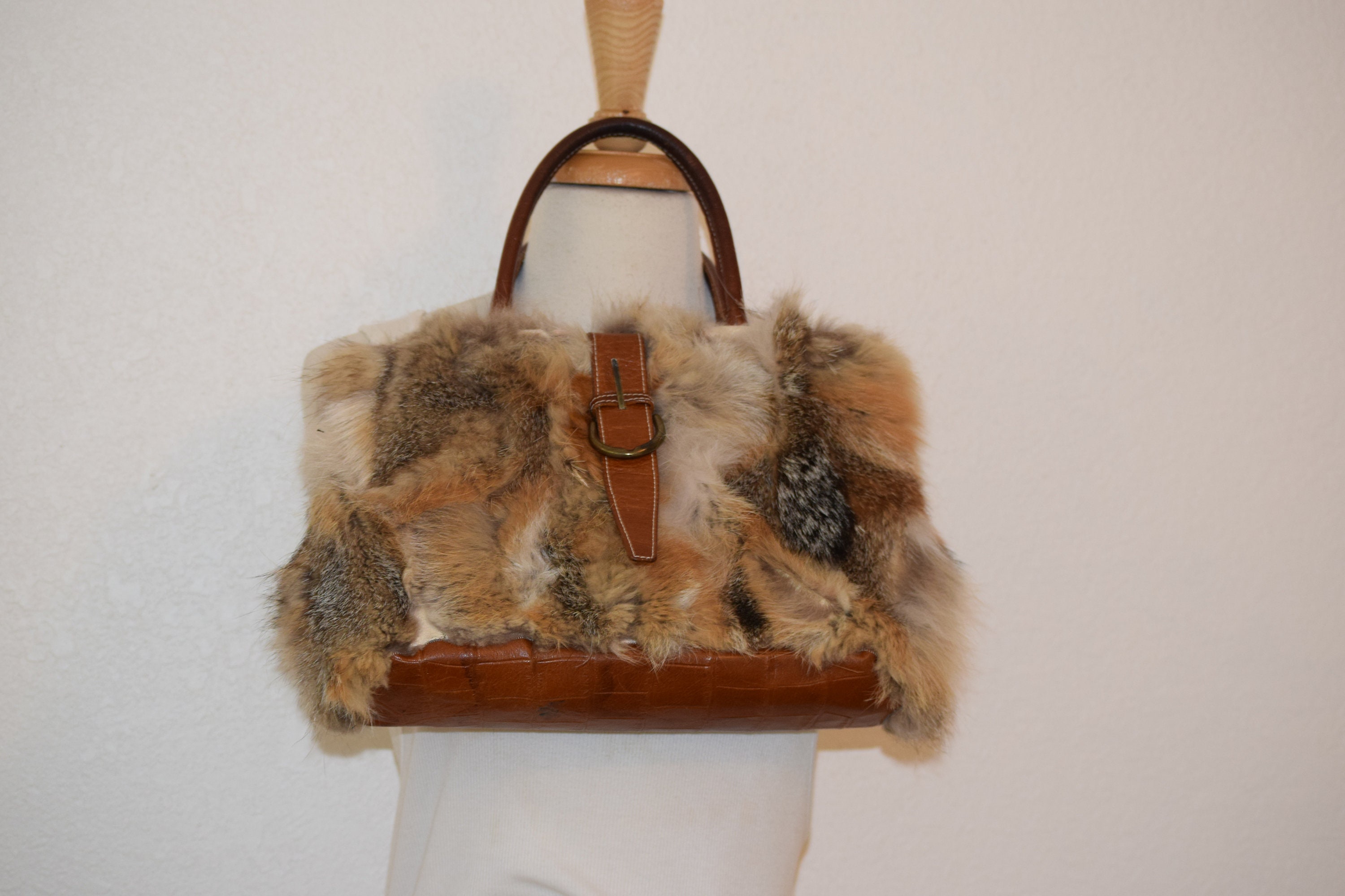 Rabbit Fur and Leather Firenze by Claudia Made in Italy Top 