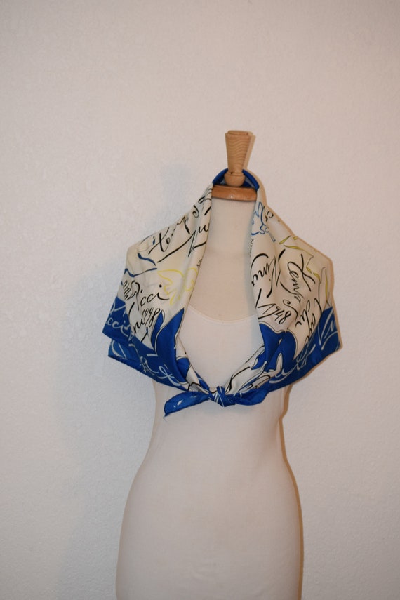 Beautiful Nini Ricci Royal Blue and Yellow L'Air … - image 4