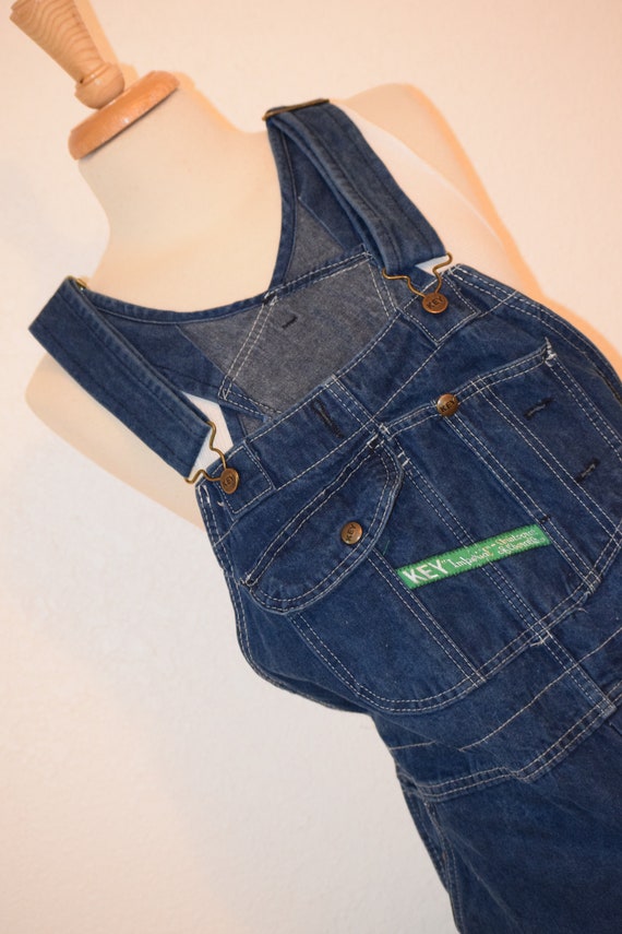 dark blue denim overalls