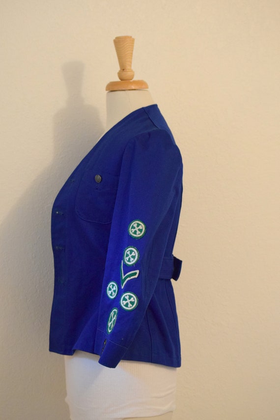 Royal Blue 'Culver' Military Dress Jacket with Ke… - image 3