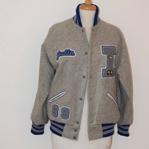 Royal Blue Letterman Jacket Etsy