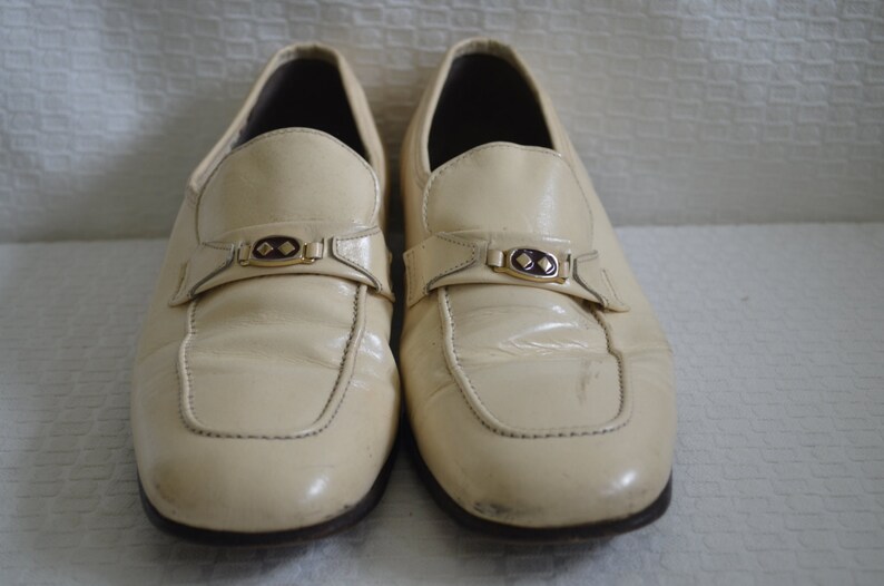 Cream Patent Leather Slip On Loafers Rat Pack Shoes Mid Century Men/'s Loafers Cosplay Shoes Men/'s 8 12