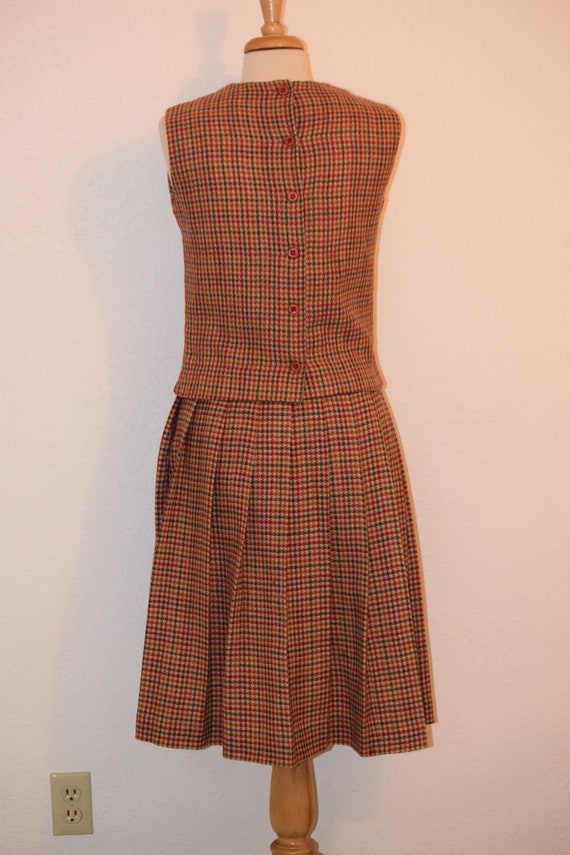 Gold, Cream and Tan Plaid 1950's  'Adelaar's' / A… - image 4