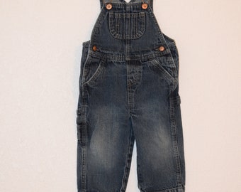 Toddler Old School Faded 'Levi' Strauss' Dungaree Overalls / Child's Denim Levi Overalls  - Toddler 18 Months