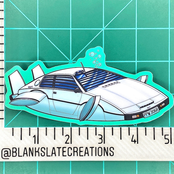 James Bond 007 Lotus Esprit Submarine  / Pearlescent Holographic Sticker