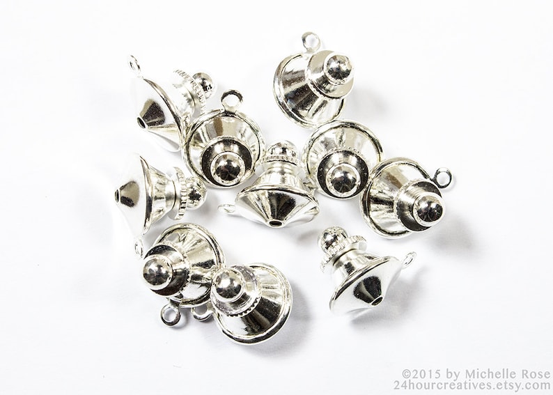 Tie Tac Lapel Pin Brooches Findings Silver Plated clutch squeeze back pack of 10