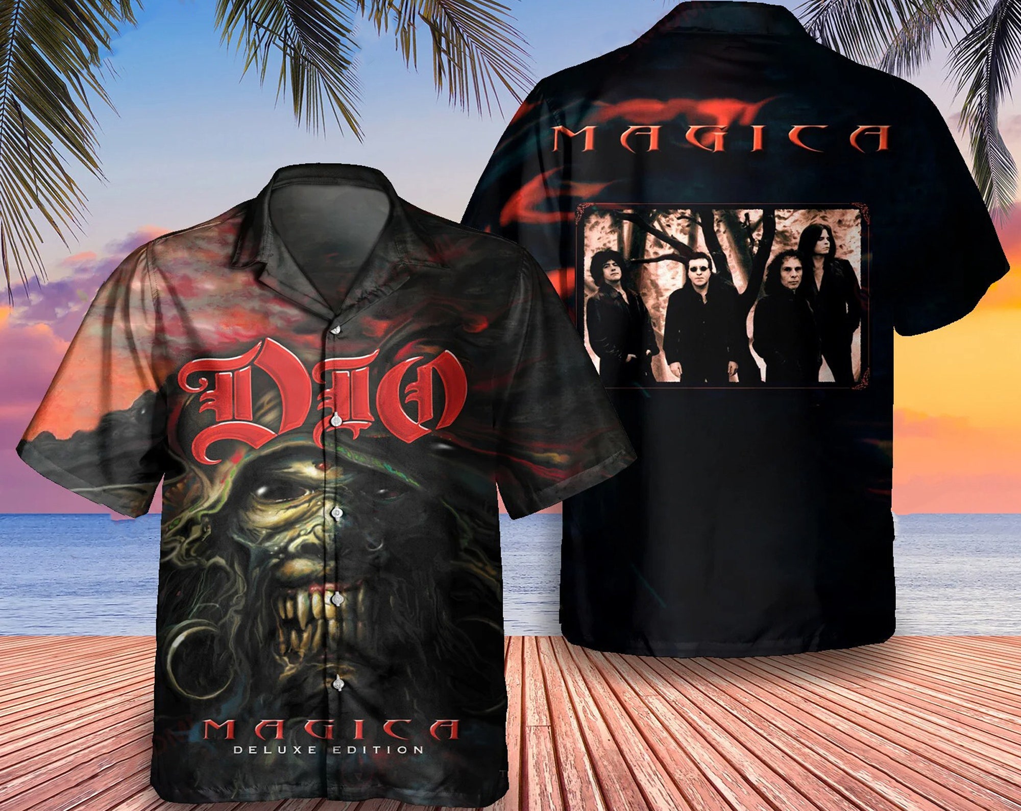 Dio Shirt 3D,Dio Band The Last in Line 2022 Tour Concert Shirt,Hawaiian Shirt,Vintage Rock Band T-Shirt,Music Shirt,Graphic Tee,Summer Shirt