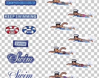BTS Swim Sticker PNG