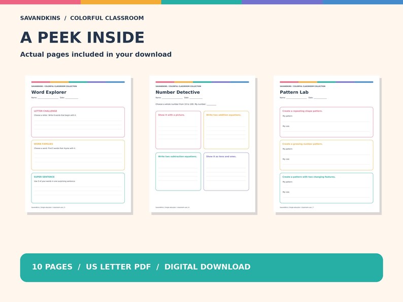 Early Finisher Activities for Grades 2–4, Choice Board & Worksheets PDF ...