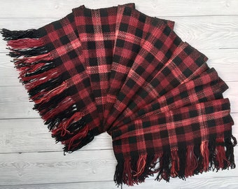 Hand Woven Pure Wool Scarf, Gothic