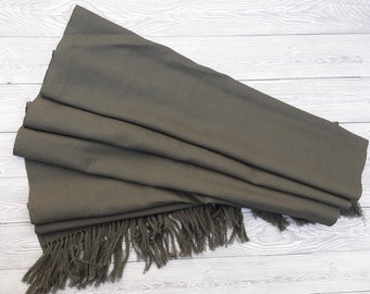 Grey wool shawl/stole/wrap