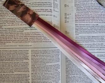 MAUVE MOMENT Bible bookmark ribbons/ multi ribbon marker/ Bible accessories/ hymnal, journal, devotional, planner/ Christian gift/ tassel