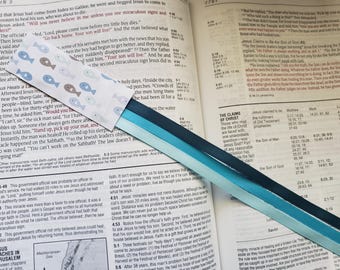 FISH FEST Bible bookmark ribbons/multi page bookmark/ ribbon book marker/ Bible accessories/ Bible study, hymnal, journal, devotional tassel